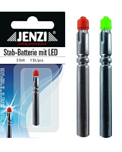 Jenzi Stab-Batterie mit LED /Stabbatterie mit integrierter hellen LED-Lampe